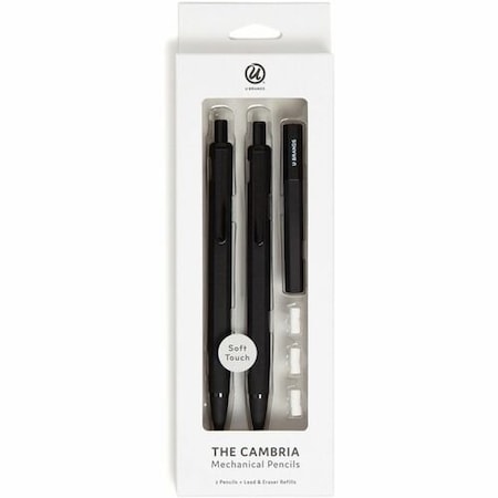 U Brands PENCIL, MECH, SFTTCH, BLK, 2CT,  UBR2410U0424